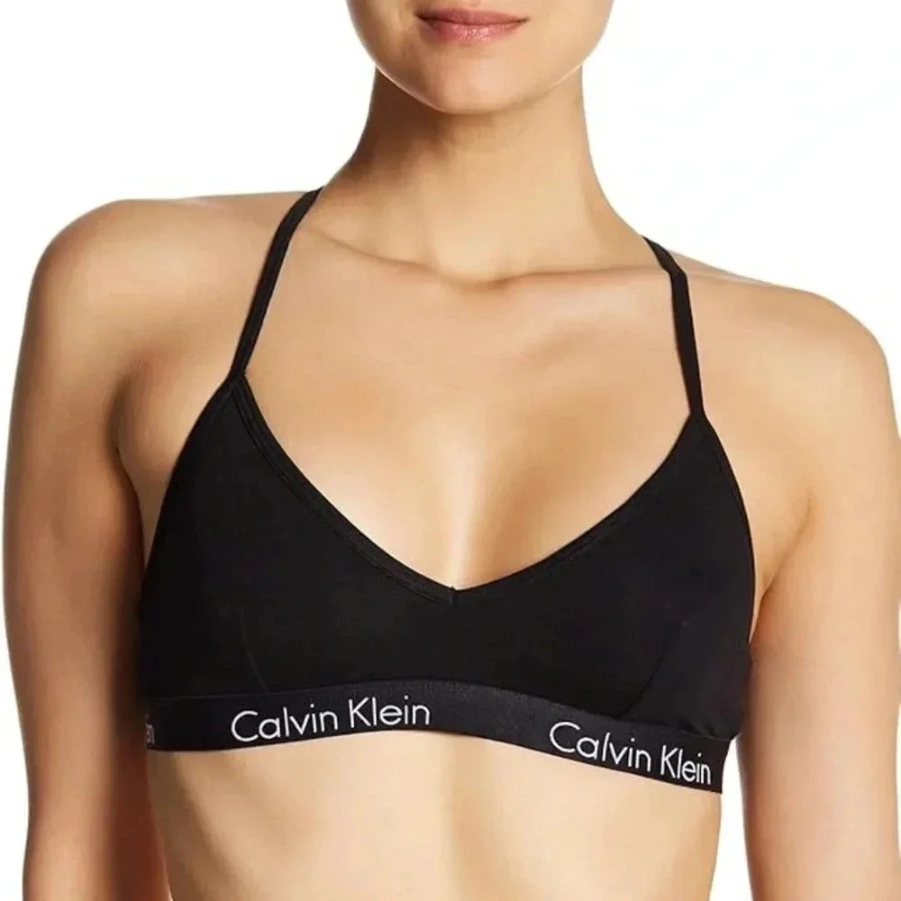 Calvin Klein Women's Lightly Lined Cotton Bralette, Medium